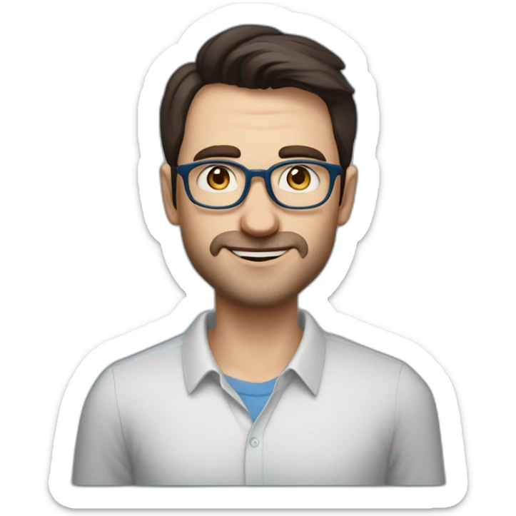alex yurkevich man with dark hair blue eyes glasses developer govar app founder also he like run and tasty food from belarus but live in netherland sticker