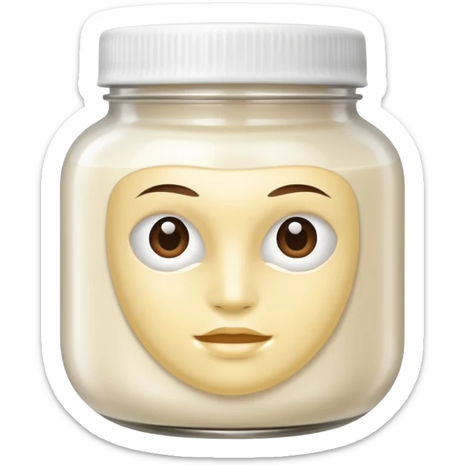 WHITE hair mask in a jar THE PRODUCT WITHOUT MOUTH AND EYES  sticker