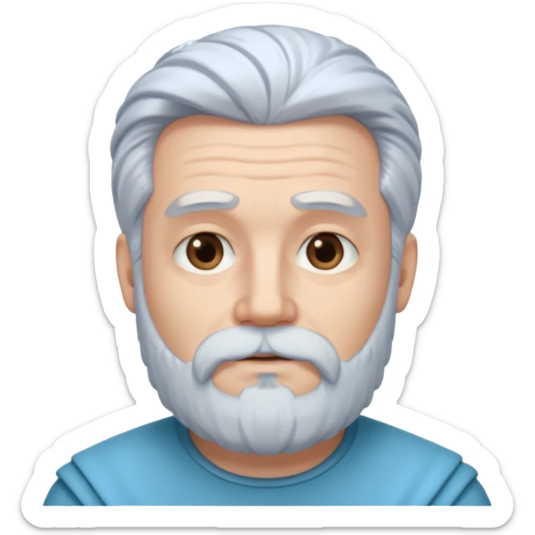Uranus, God of Sky from Gods and Goddesses with white hair and beard, pale blue outfit sticker