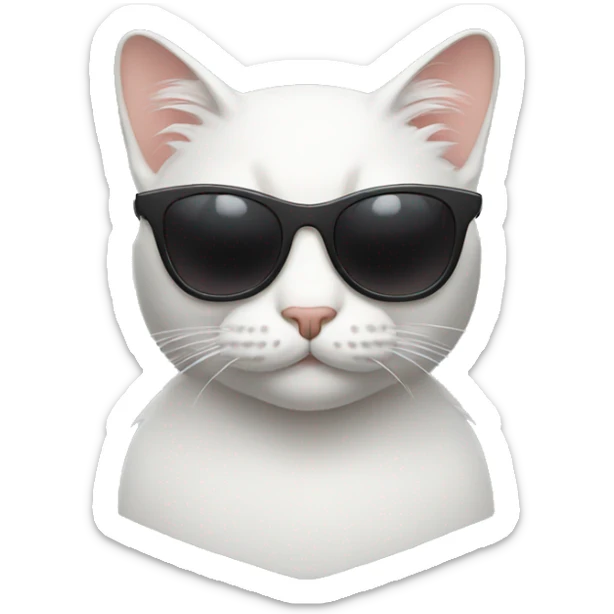 Cat with sunglasses sticker