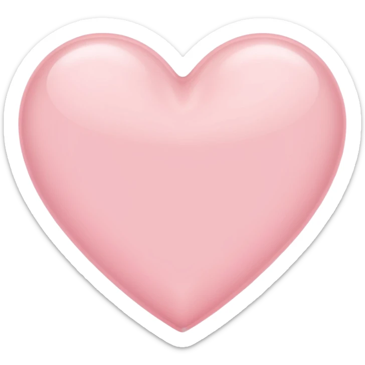 pale pink heart sticker