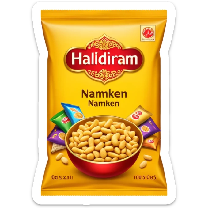 Haldiram Namkeen Packet sticker
