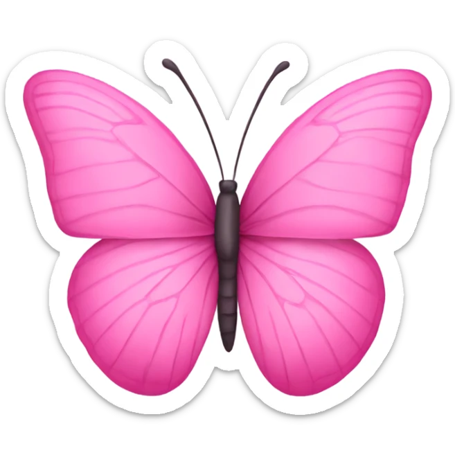 pink butterfly sticker