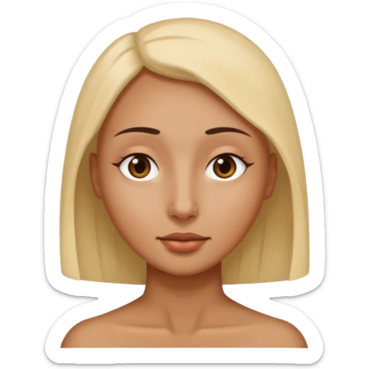 sugeneruok moters galva be akiu ir burnos be noses ir plauku sticker