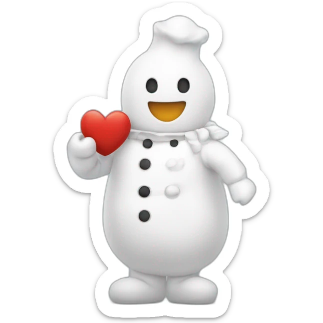 bonhomme qui fait un coeur avec ses main sticker