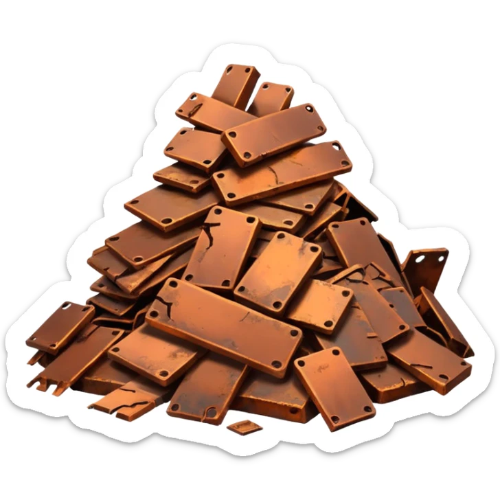 débrouillard ferraille cuivre  post apo survie loot gaming pas de personnage sticker