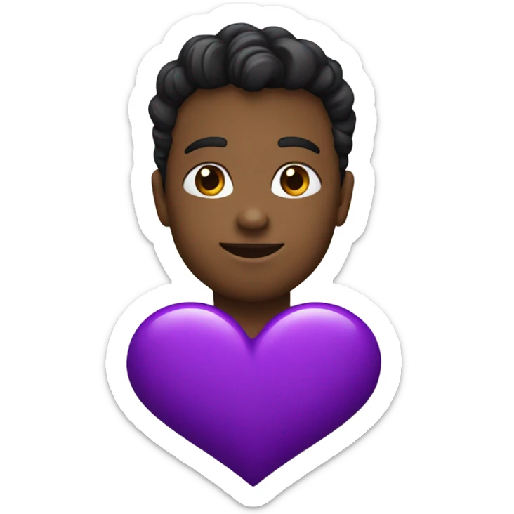 Black and Purple Heart sticker