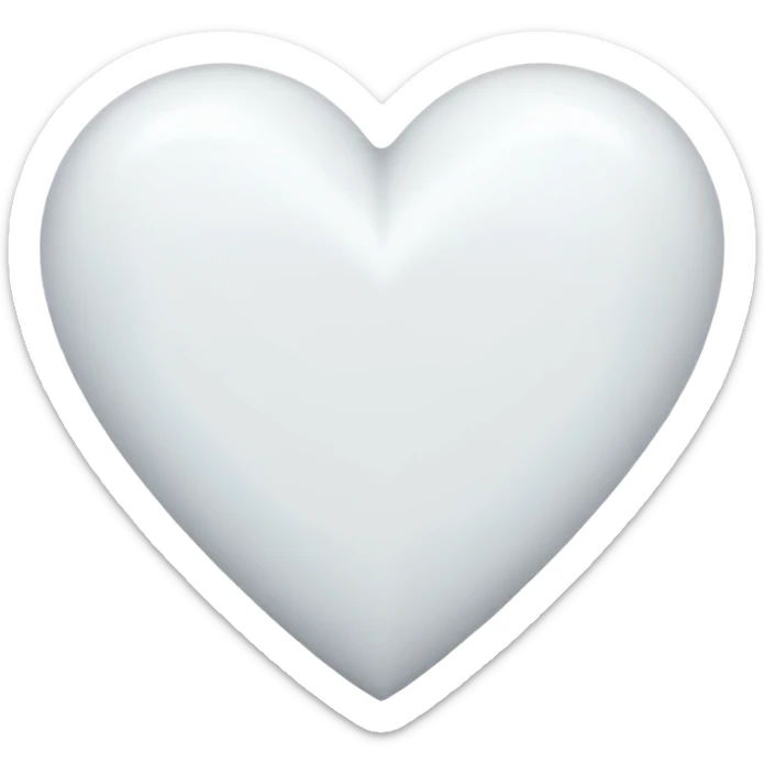 white heart sticker