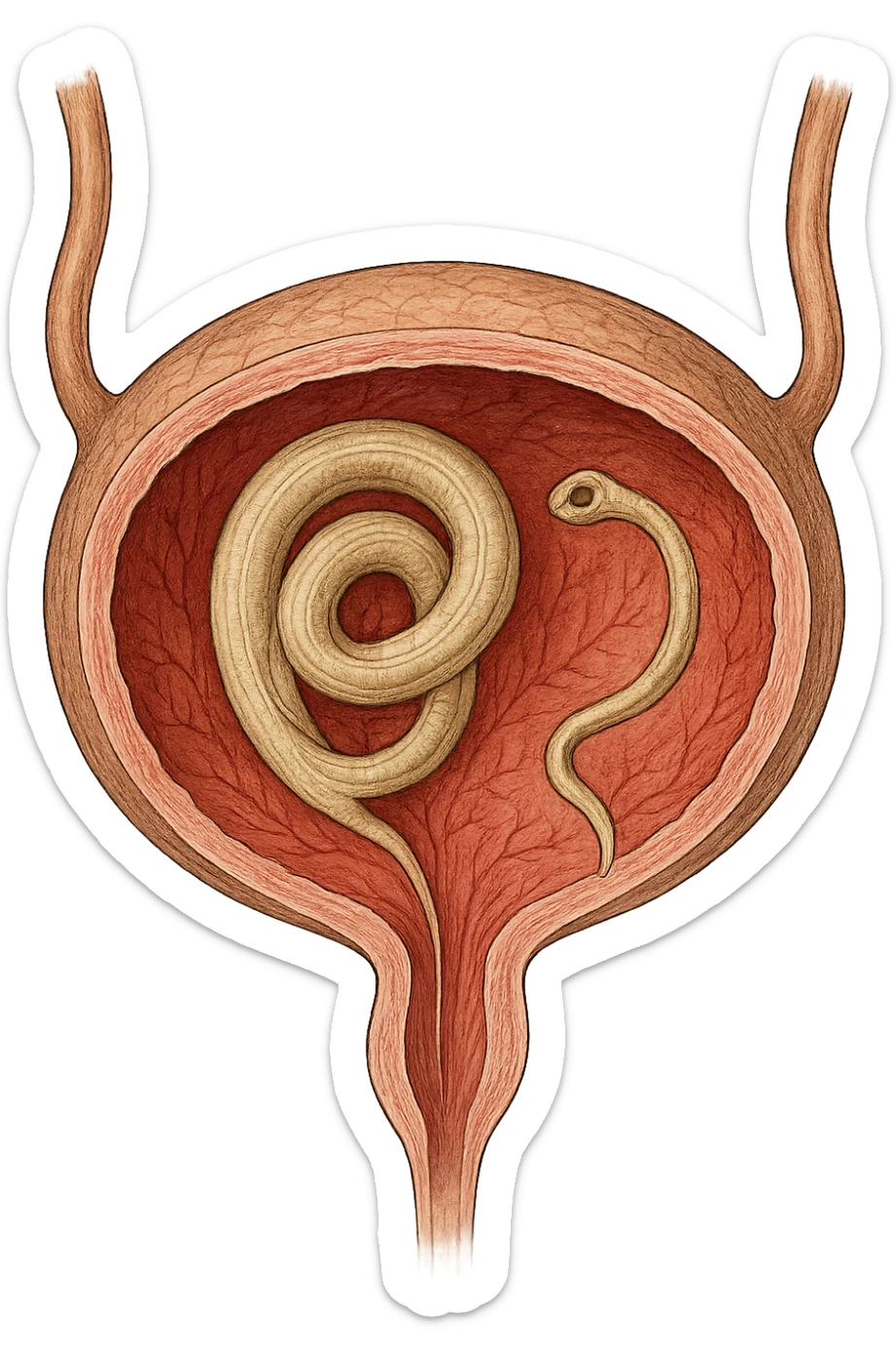 parassita nella vescica sticker