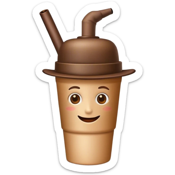 Abraham Lincoln if he were a to-go cup of coffee with his stovepipe hat sticker