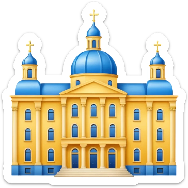 make the png emoji of the great state building of Ukraine sticker