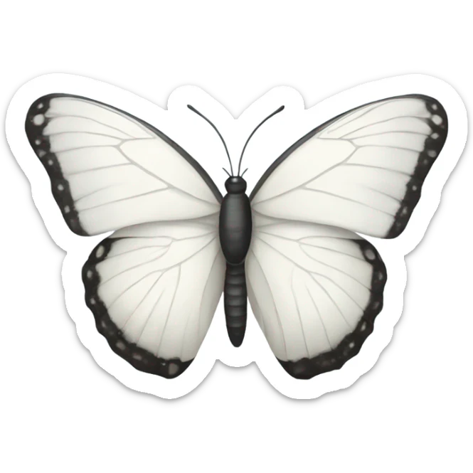 White butterfly  sticker