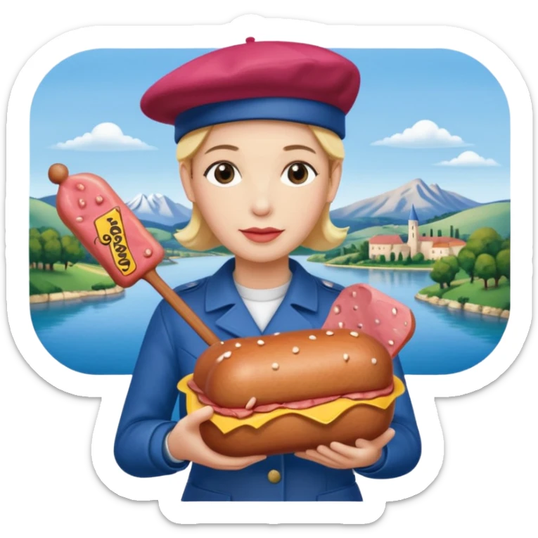  SPAM meat jeff koons style sculpture art french portrait landscape  sticker