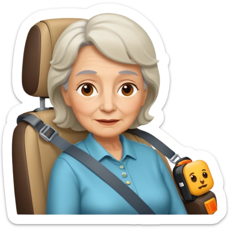 Stikers of mom which is a bit old and is relax and I will put her in a car sticker