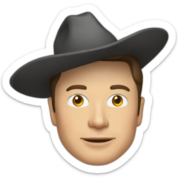 Elon Musk con sombrero sticker