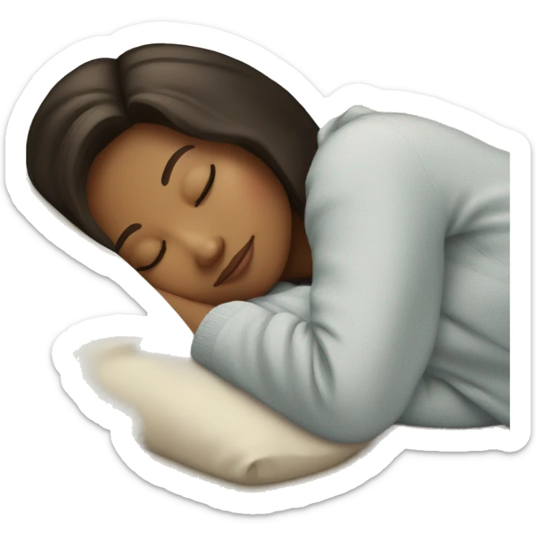 Brunette girl sleeping sticker