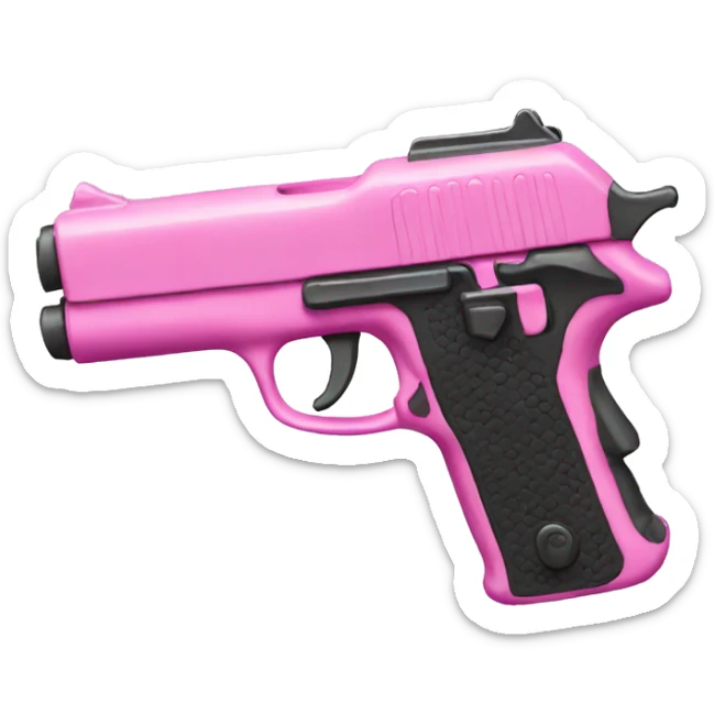 Pink gun  sticker
