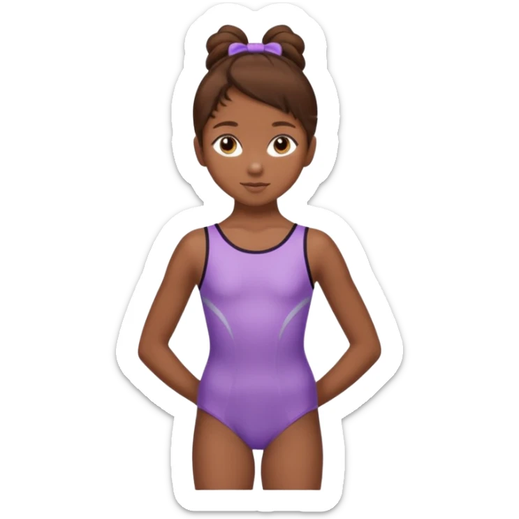 Una patinadora de 12 años y es morena de pelo y lleva un mallott super bonito sticker