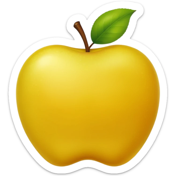 Yellow apple sticker
