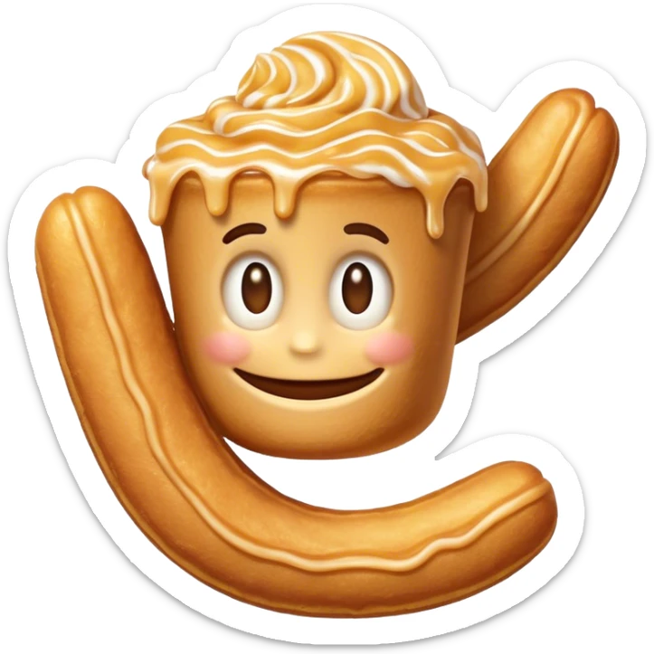 Churro sonriente sticker