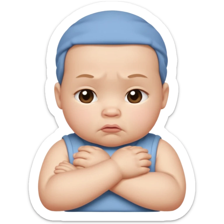  🥺 Pero con manitas y cruzadas como un bebé diciendo porfis y sacando su trompita sticker