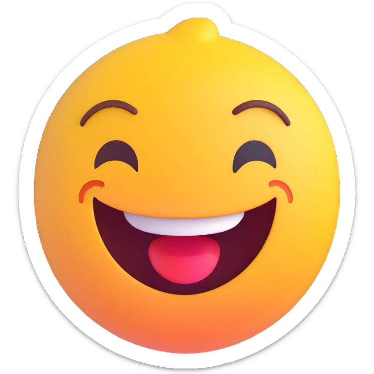 cartoon sticker of a proud and smirking emoji, colorful and cheerful, no text, suitable for WhatsApp and Instagram sticker