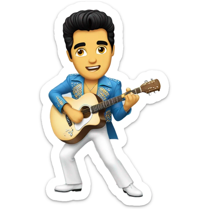 elvis performing sticker