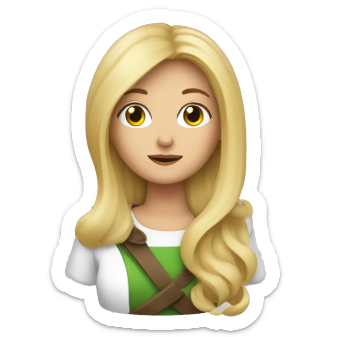 Blonde Frau mit langen Haaren stillt ein baby sticker