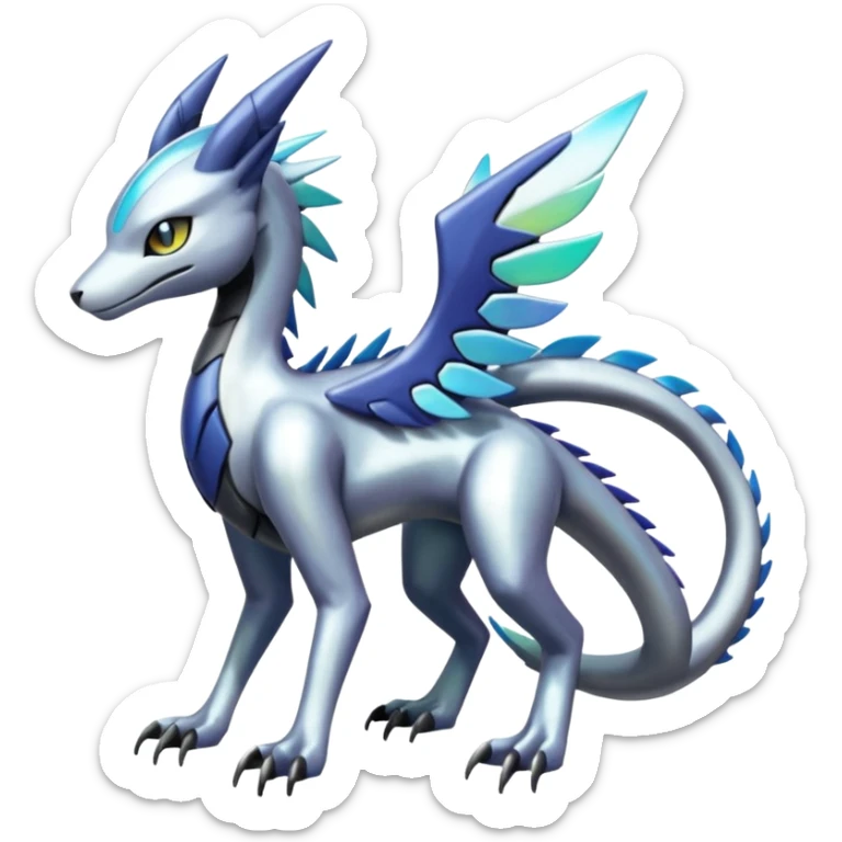 Meloetta-Sergal-Palkia-Dialga-hybrid-fusion-Fakémon-creature, full body sticker