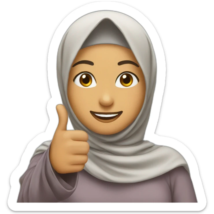 hijab thumbs up sticker