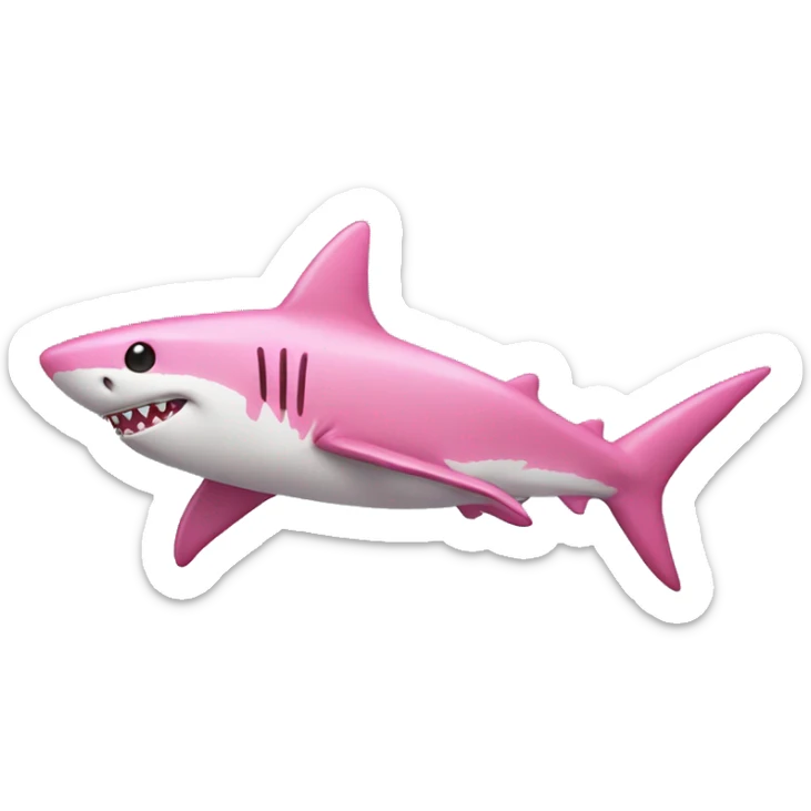 Pink shark  sticker