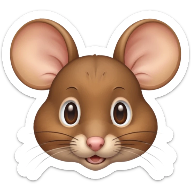 🙄 pero que el ratón tenga los ojos o sea que su iris vea para arriba su iris esté en la parte superior derecha de su ojo , no en el centro  sticker