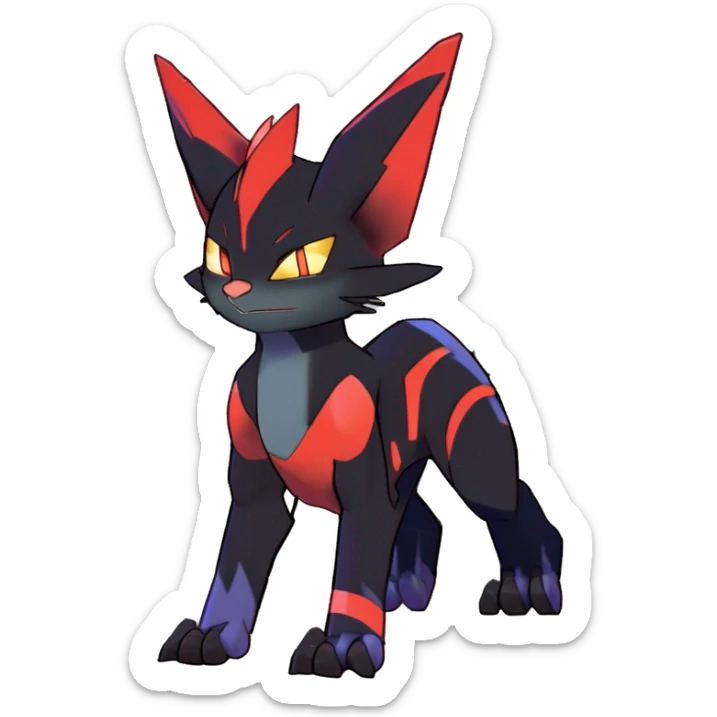 Noivern-Litten-Zorua-Fakemon-hybrid full body sticker