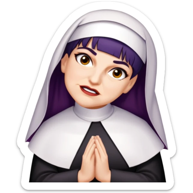 In a nun outfit  sticker