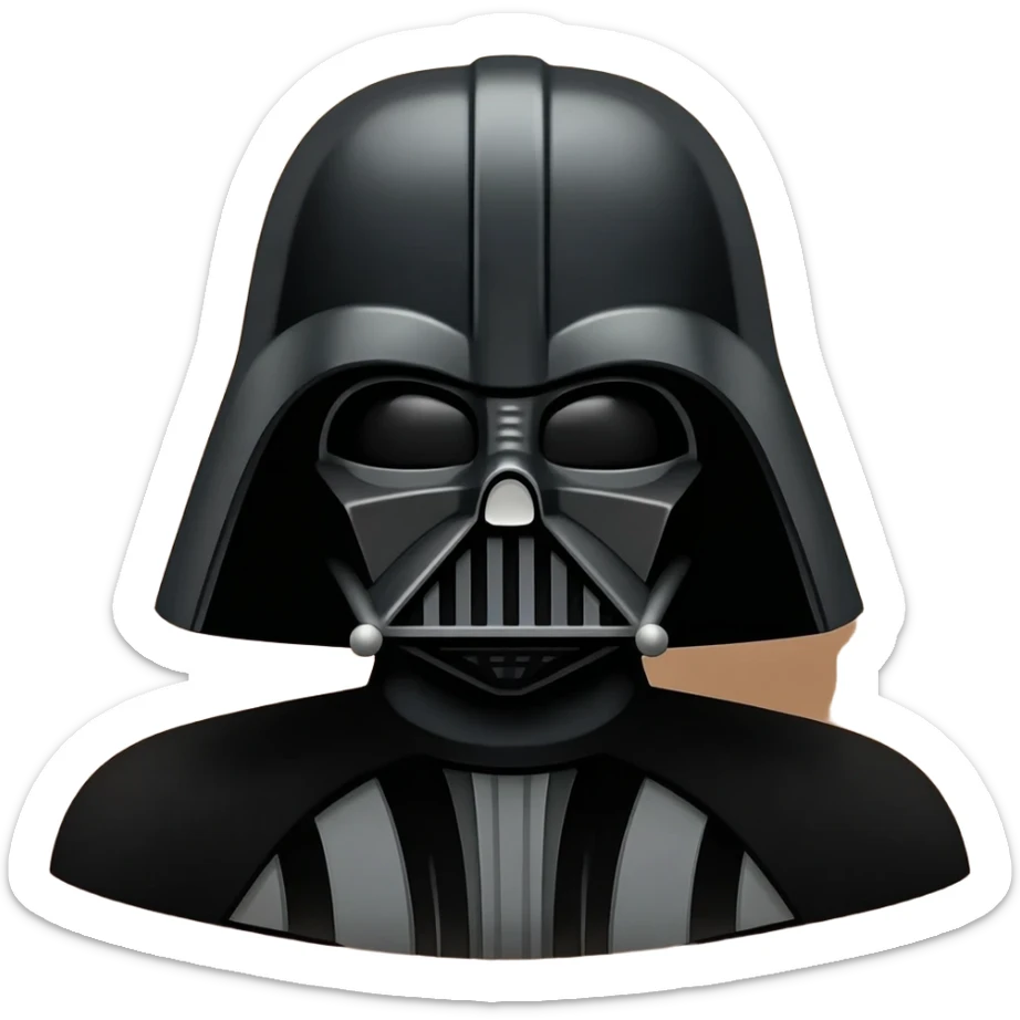 Darth Vader's coffee packet sticker