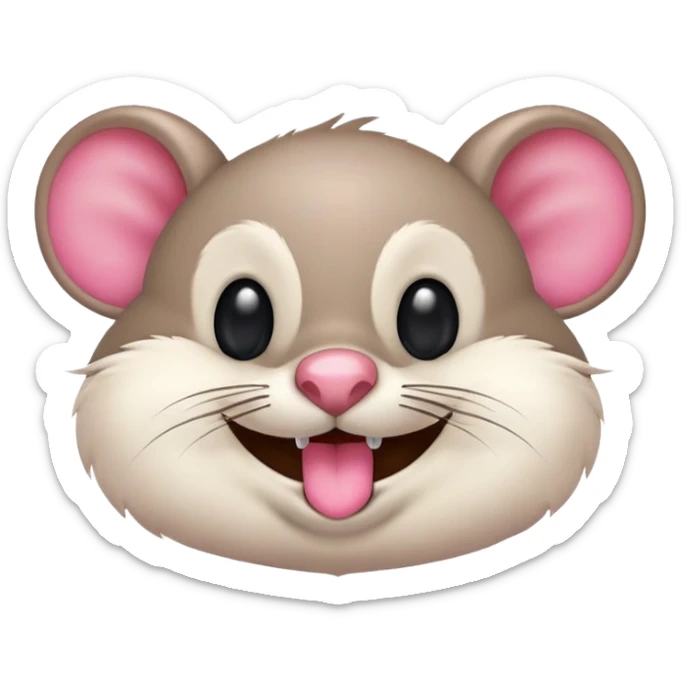 Crea una imagen de un ratón 🐭como ese riéndose como aquí 🤣 donde aparezcan las lágrimas de risa. sticker