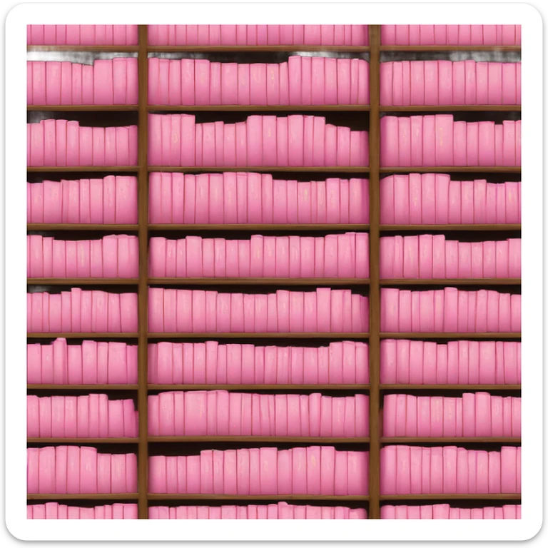 Pink books sticker