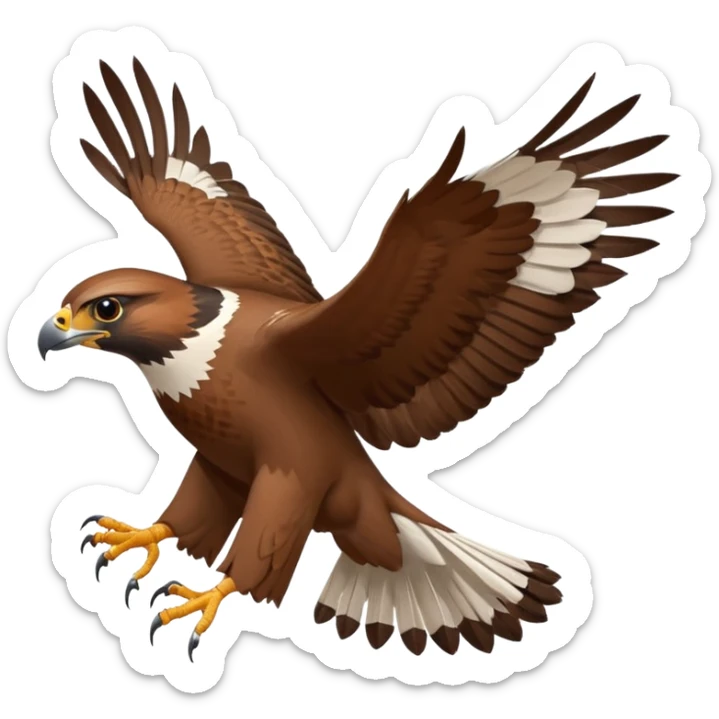 falcon in flight, representing bird shows at Puy du Fou, Puy du Fou theme park emoji sticker