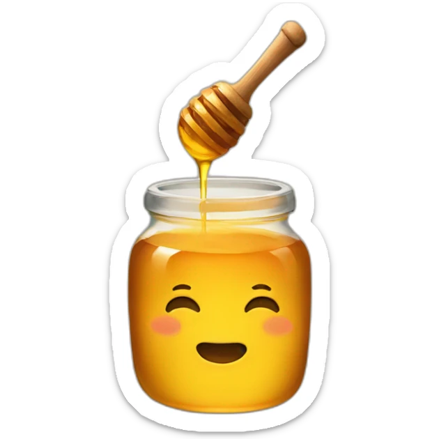 a word that comes out of a pot of honey sticker
