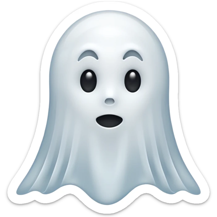 I need a spirit emoji like a ghost but very whispy and airy looking, not so emoji or fake looking make it more realistic  sticker