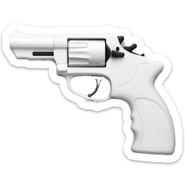 white gun sticker