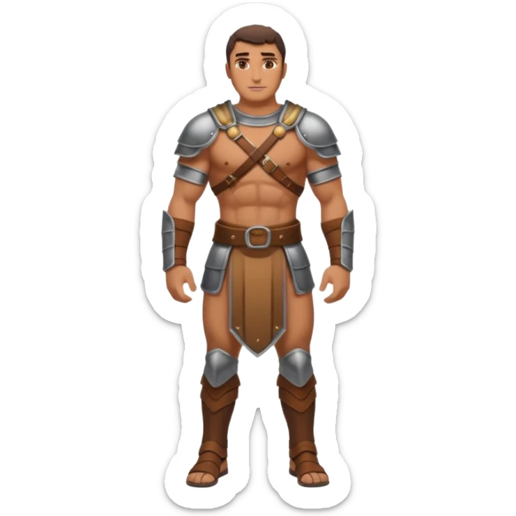 rey fuerte y poderoso de la epoca púnica, foto del cuerpo entero sticker