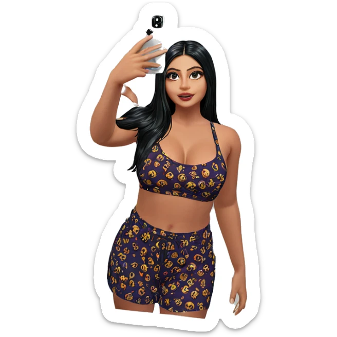 selfie in the bathroom sticker