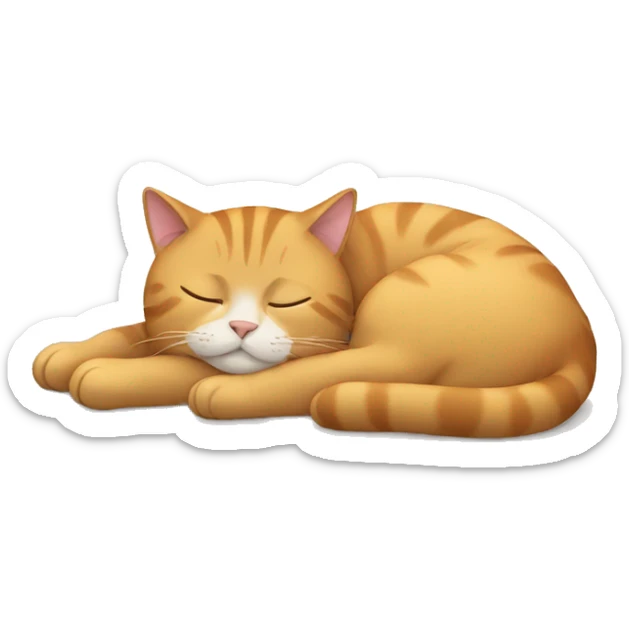 Cat sleeping sticker