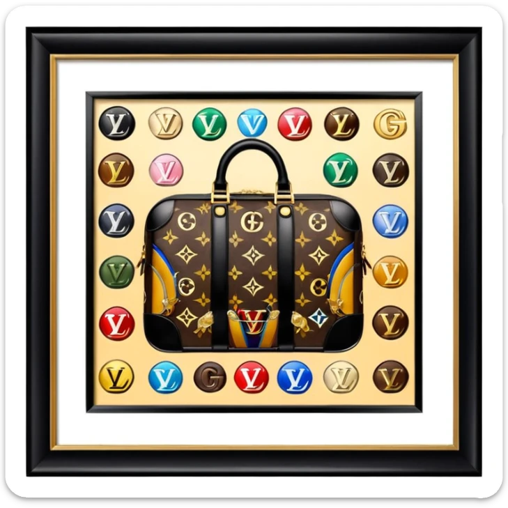 Louis Vuitton and Gucci versus and Fendi and Versace and all of the luxury brands sticker