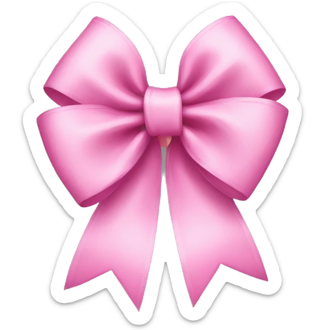 pink bow sticker