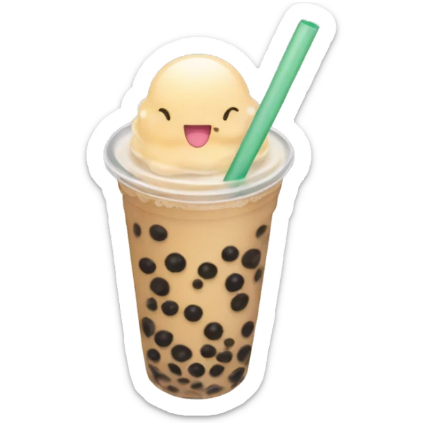 Bubble tea sticker