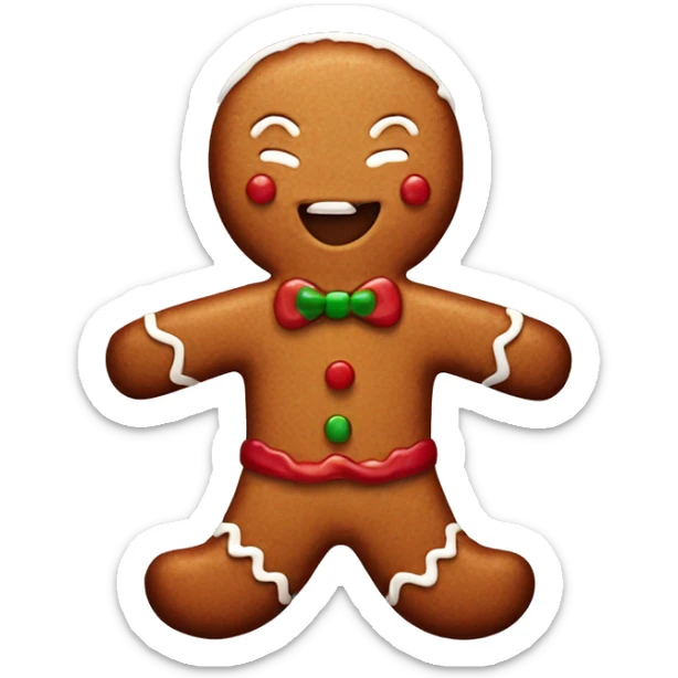 Gingerbread man sticker