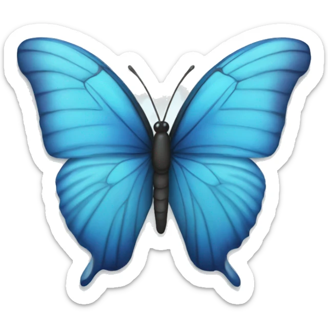 Blue butterfly sticker