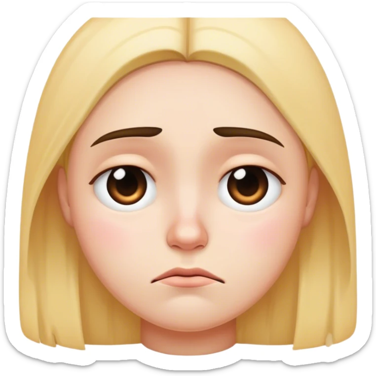 Sad face sticker